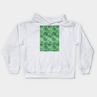 Hexagon tile marble Kids Hoodie